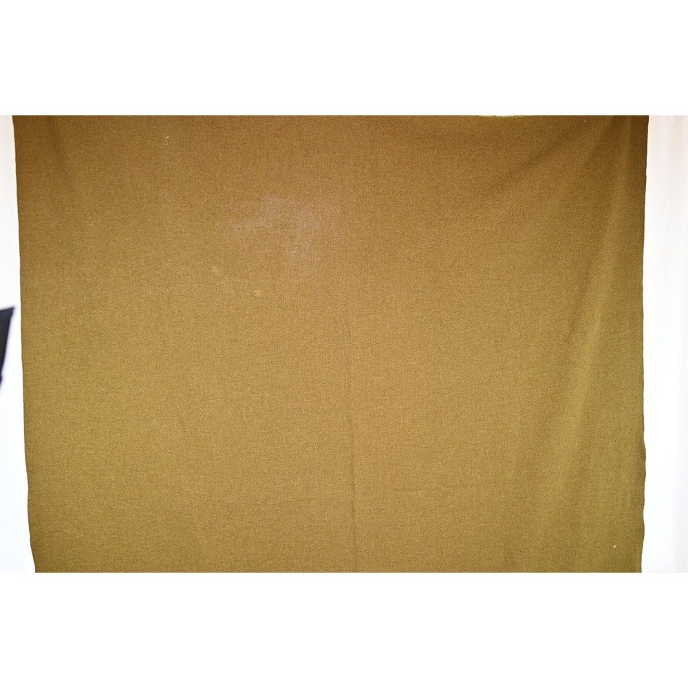Vintage WWII US Army Olive Drab Green Wool Military Blanket 64x82 1940s Artifact